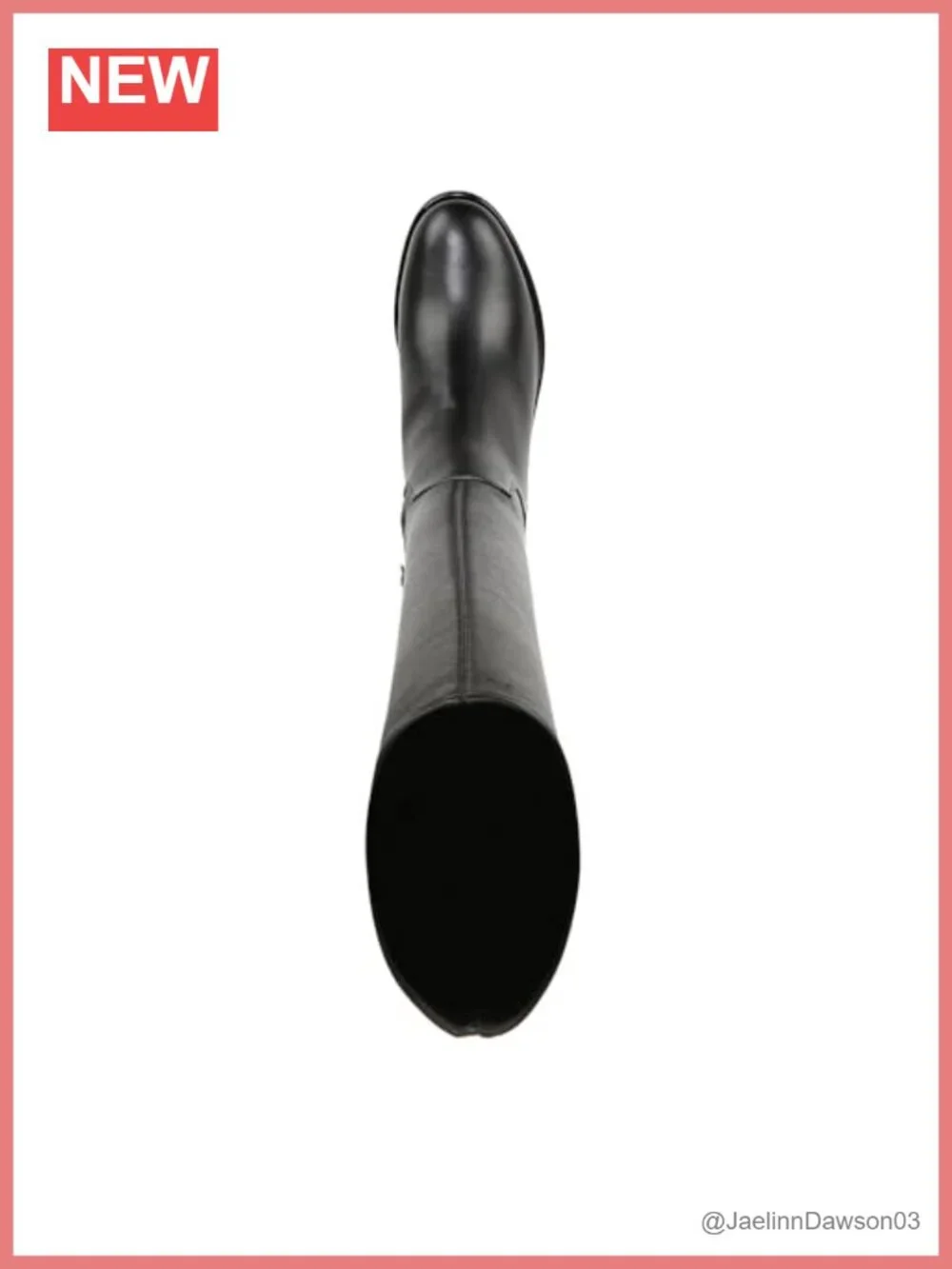 Over the Knee Leather Boots Round Toe Stacked Heel Pull On